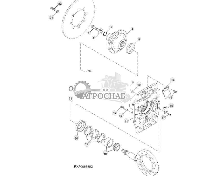 DIFFERENTIAL YOKE AND COVER (FRONT) (PST) 